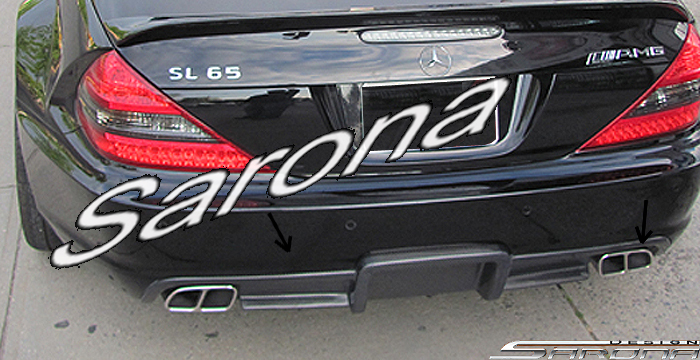 Custom Mercedes SL  Convertible Rear Add-on Lip (2003 - 2012) - $1490.00 (Part #MB-020-RA)